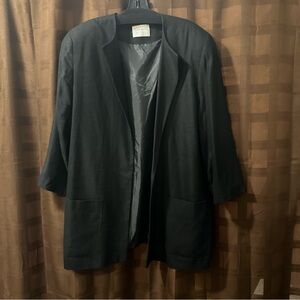 Doncaster Linen Blend Black Jacket‎ Blazer size 14